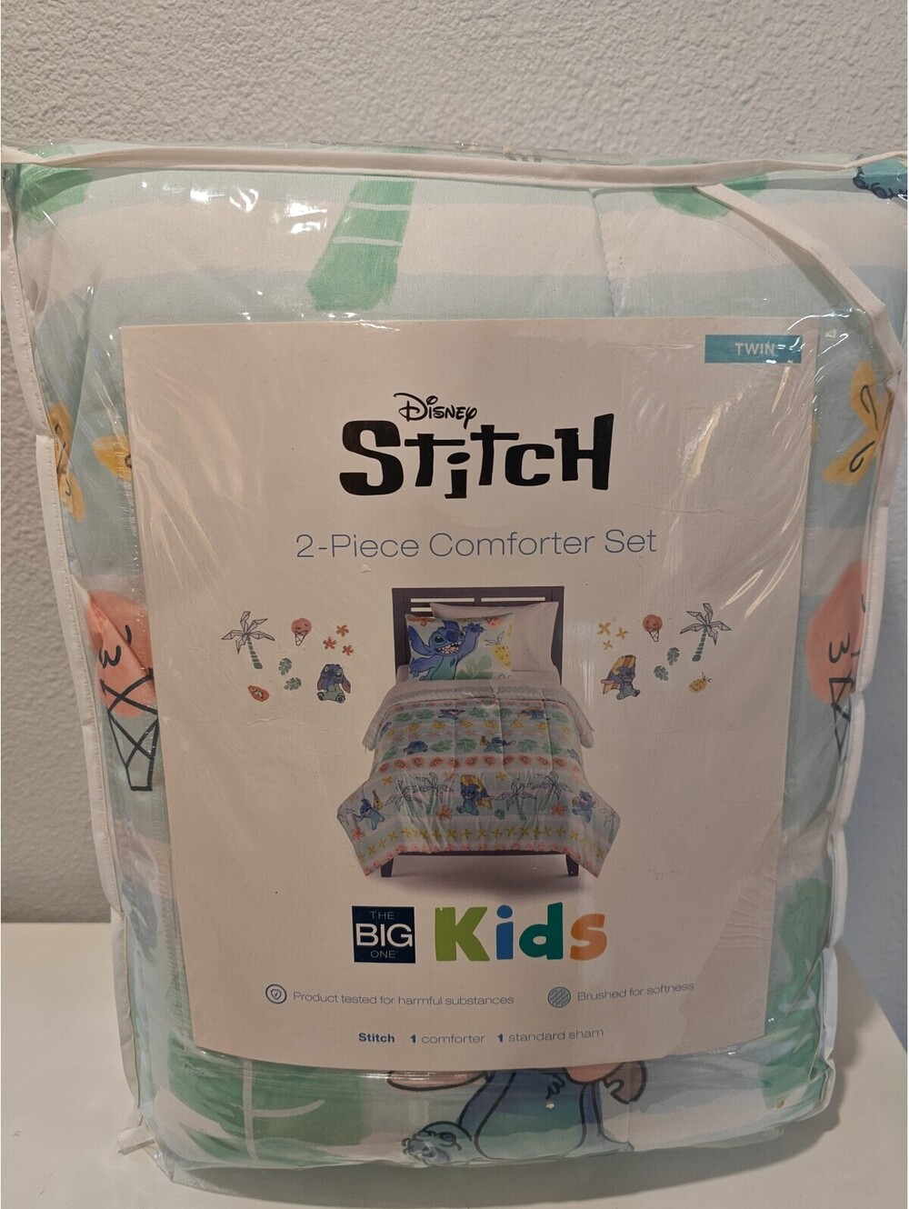 Disney Stitch 2-Piece Twin Comforter Set for Kids